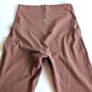 Lululemon NUDE Yoga Stretchy Pant ❤️ side velvet accents US Women's 6